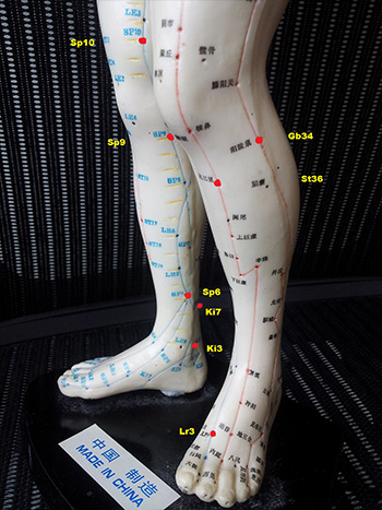 3. Cupping locations for hypertension